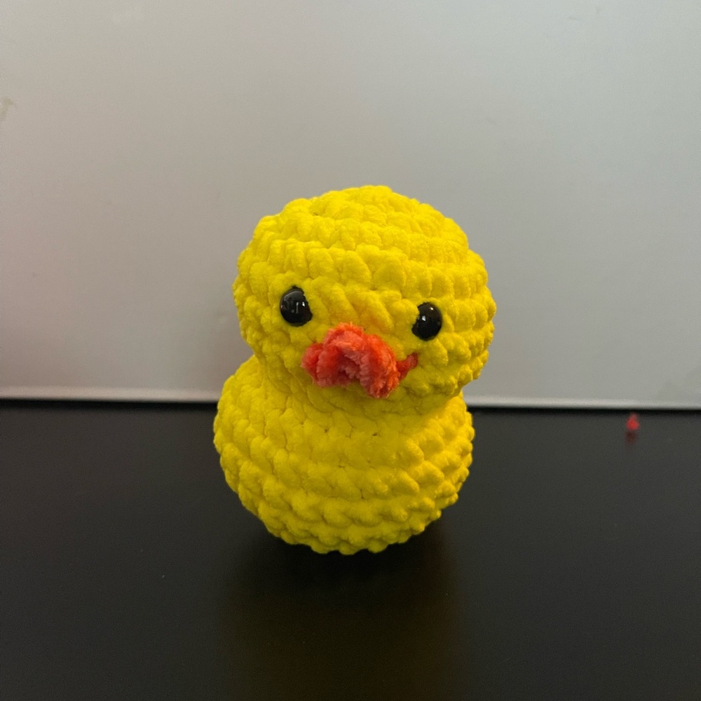 Yellow Knitted Duck Toy